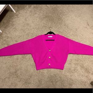 Hot pink cardigan